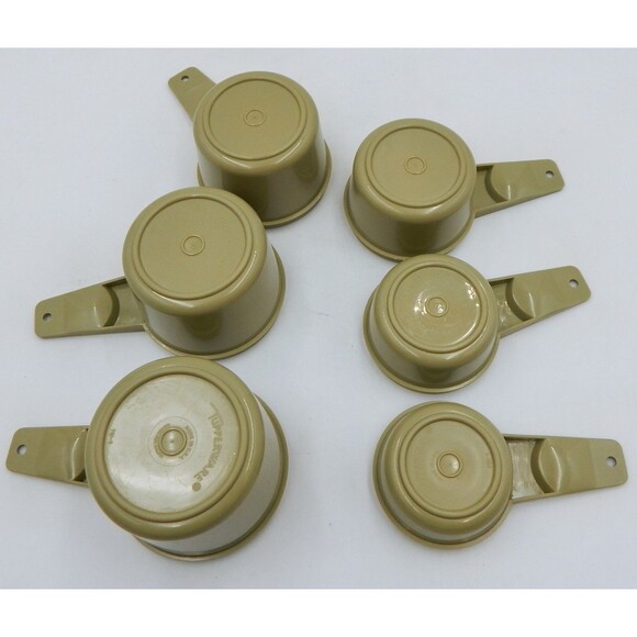 Tupperware Measuring Cups Complete Set of Six Olive Avocado Sage Green 761 - Picture 6 of 10